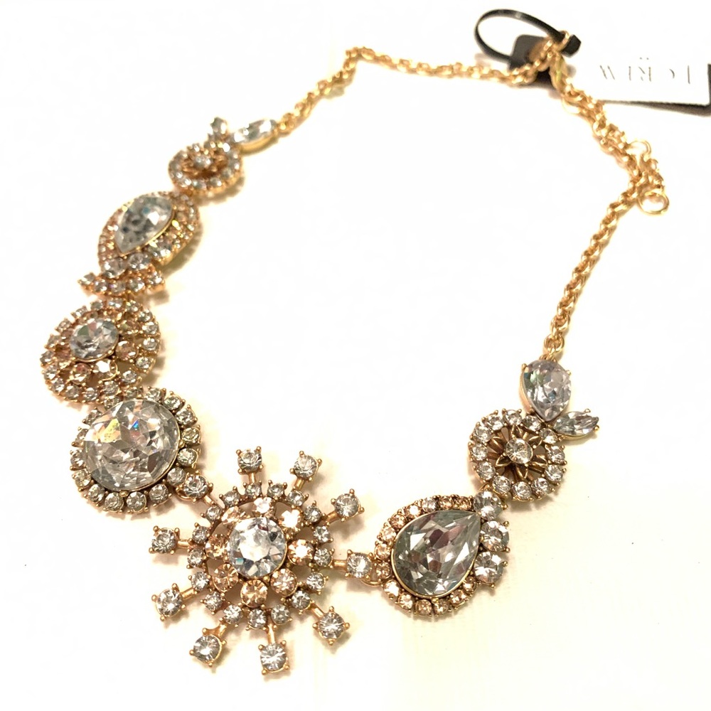 🔥NEW!🔥 J. Crew Crystal Burst Statement Necklace - Picture 2 of 4